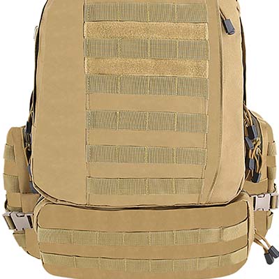 Mochila tática de 3 dias molle frontal
