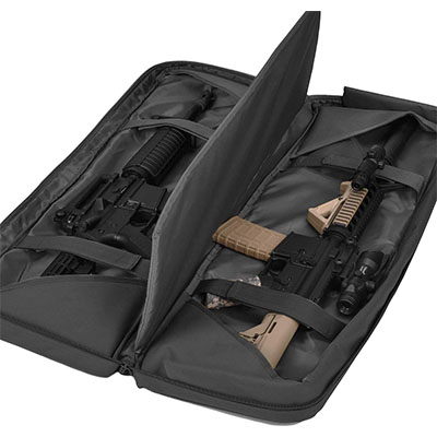 Exibição interna do estojo de rifle duplo macio