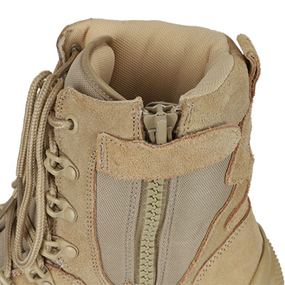Zíper de botas militares do deserto