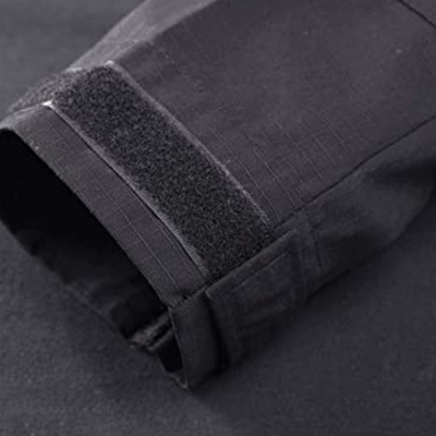 Camisa de combate cinza Punhos ajustados com gancho e laço