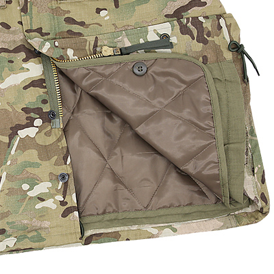 Forro de jaqueta de uniforme militar