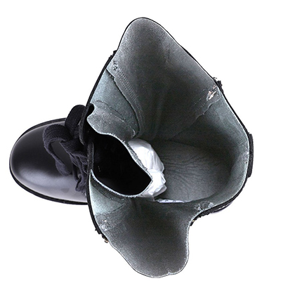 Botas de bombeiro de couro forro respirável