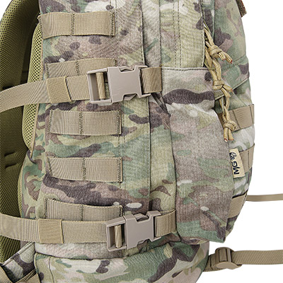 Fivelas laterais do exército da mochila tática