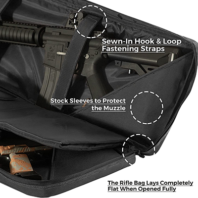Bolsa de rifle para slots de rifle duplo AR 15
