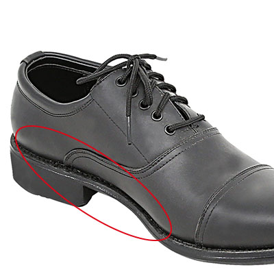 Sapatos de oficial militar Goodyear artesanato