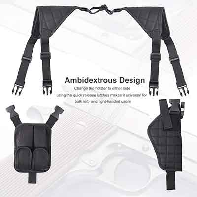 Coldre de ombro tático design ambidestro