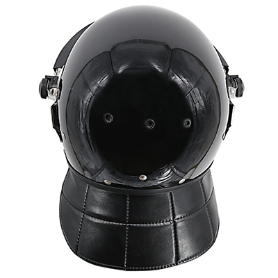 Capacete antimotim ABS escudo e protetor de pescoço PU