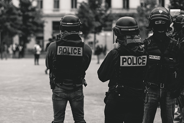 colete à prova de balas da polícia
