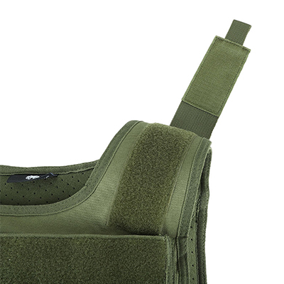Colete modular com placa verde do exército e ajuste de ombro com argola