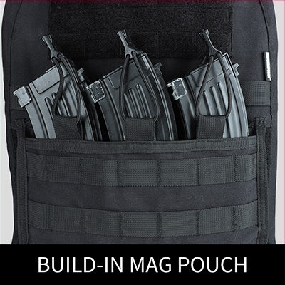 10x12 Plate Carrier Black Build-in Mag Pouch