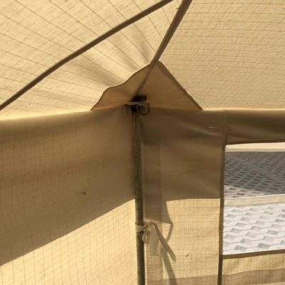 Suporte de alta resistência para tendas de socorro a desastres