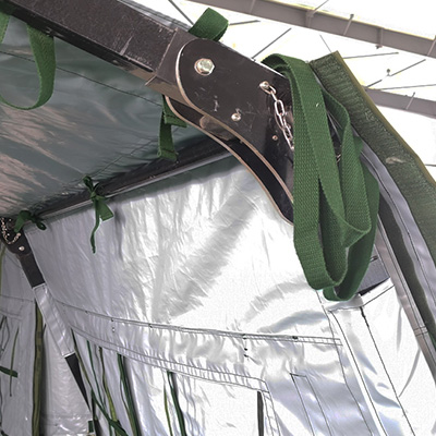 Tenda militar Tubo de aço pulverizado com plástico