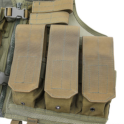Colete tático de malha militar Bolsa tripla Mag