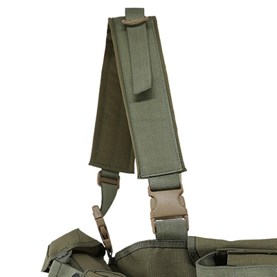 Fivela de liberação rápida verde militar Chest Rig Ranger