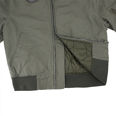 Jaqueta militar Flight Bomber Bainha elástica