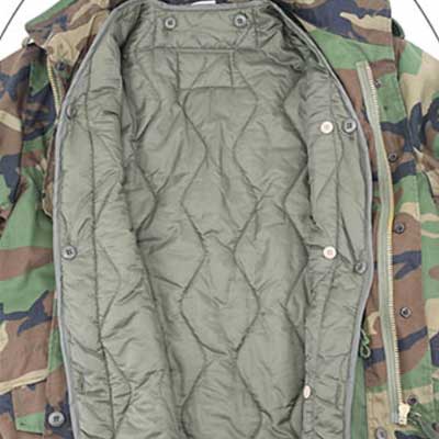 Forro removível para jaqueta militar M65