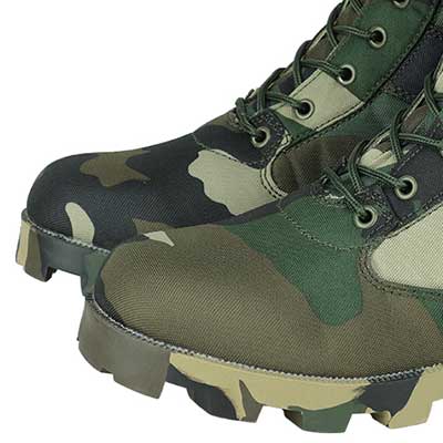Reforço de dedo do pé de botas de combate na selva