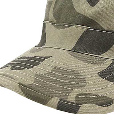 Reforço do ponto externo do boné do exército
